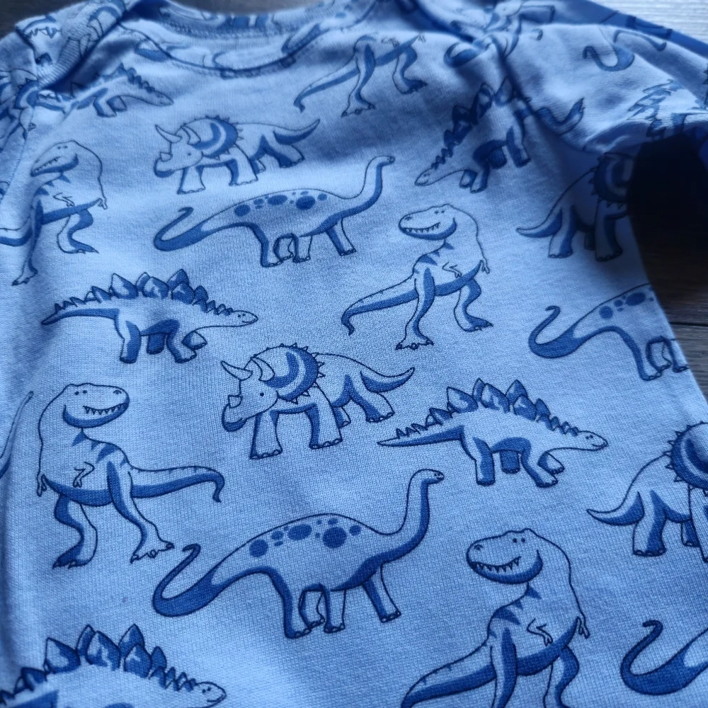 4 Pc LONGSLEEVE Bodysuit Bundle - Blue, Stripes, Dino, Camo